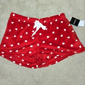 *NWT* Women's Junior XL Harper & Ivy Red Valentines Heart Pajama Shorts